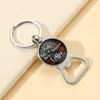 Vaderdag Keychain Gift Super Papa Time Gem bierflesopener Legering Keychain hanger in bulk