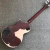 Custom shop, made in China, chitarra elettrica Relic di alta qualità, manico monopezzo, rilegatura tasti, ponte Tune-o-Matic, spedizione gratuita