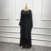 Etnik Giyim Türkiye Dubai Müslüman Elbise Kaftanlar Abaya Kadınlar İçin Akşam Elbiseleri Fas İslamı Uzun 3 PCS Tasarımlar Musulmane Vestidos