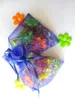 Bolsas de joias 5000 peças 10/15cm azul real organza saco de presente embalagem sacos de exibição bolsa de cordão para pulseiras/colar mini fio