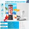 Fruit Vegetable Tools Portable Electric Juicer Fruit Mixers 600ML Blender with 4000mAh USB Rechargeable Smoothie Mini Blender Multifunction Machine 231101