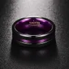 Anello interno viola Scrub Groove Uomo Anelli Anelli in carburo di tungsteno Para Hombres Gioielli di moda maschile Drop J1906252806