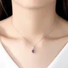 Europe luxe plein diamant morganite s925 argent pendentif collier bijoux charme femmes carré gemme haute qualité collier pour femmes fête de mariage saint valentin cadeau SPC