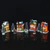 Christmas Decorations Christmas Villas with Lights 10 Pcs Snow House Santa Claus Resin Houses Year's Gift Christmas Village Holiday Ornaments 231102