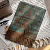 Sciarpa di design sciarpa di lusso per donna autunno inverno lana cotone scialle caldo data del matrimonio sciarpe con lettere da viaggio all'aperto
