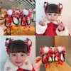 Accessoires de cheveux Année épingles à cheveux chinois Filmons en peluche Ball PO POPS PO pour filles Clips antidérapants avec faux tressé