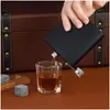 Fiaschetta portatile da 8 once in acciaio inossidabile con tappo a vite per whisky alcolico per regalo da uomo
