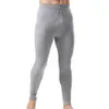 Calças masculinas base alta elasticidade térmica abertura frontal tornozelo banded leggings masculino longo dormir calças 231101