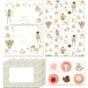 Cartes de vœux 12 pièces carte d'invitation de fête en bois avec autocollants forêt enfants fête d'anniversaire champignon fée fleur bébé douche cartes d'invitation 231102