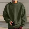 Erkek Hoodies Erkek Bulanık Külkü O Boyun Sweatshirt Uzun Kollu Spor Düz Renk Sonbahar Çıkış Polar Sweatshirt Punk Bluz Üstleri