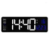 Wall Clocks Led Electronic Remote Control Alarms Digital Large Table Wall-mounted Clock Temp Date Week Display Room Decor