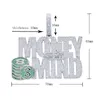 Luxuriöse Dollarzeichen-Münze „Money on My Mind“-Buchstaben-Charm-Anhänger-Halskette mit Seilkette Hip Hop Damen Herren voll gepflastert 5A Zirkonia Boss Herren Geschenkschmuck