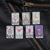 Ensemble de broches en émail en forme de carte de Tarot pour nourriture et boissons, badges à revers mignons et esthétiques, épingles cool pour sacs à dos, chapeau, collier, bricolage, accessoires de bijoux de mode