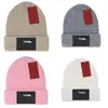 Vinterskallar Caps Designer Beanie Casual Knit Hats Sport tjock varm fast färggrön rosa grå ullhatt unisex varm motorhuven kallt bevis Casual FA04