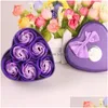 Party Favor Party Favor Rose Soap för Bath Flower With Gift Box Birthday Wedding Valentine Day 6 PCS/Set LX6784 Drop Delivery Home Gar Dhijm