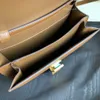 10a Top-nivå replikering Luxurys Designer Bag Women Medium Purses 18,5 cm Polerad kohude läder axel crossbody classic box väska gratis frakt