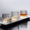 Kieliszki do wina Kreatywne zagęszczenie obrotowy whisky kieliszek wódki bar imprezowy whisky piwo przezroczystą brandy