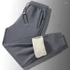 Pantalons pour hommes hiver laine d'agneau chaud décontracté Fitness Jogging pantalons de survêtement mâle solide cordon bas polaire pantalon droit L-8Xl