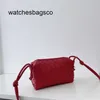 Bolsa de couro feminina bvs nova rede sul-coreana tecido vermelho pequeno quadrado moda versátil ombro crossbody