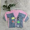 Women's Jackets Long Y2K Denim Knitted Cardigans Women Pink Jackets Winter Fall Clothing Fashion Ladies Coats Knitted Sweaters Jackets 231102