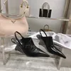 Dress Shoes Designer Gaoban 2023 New Spring/Summer Triangle Style Sexy Pointy Thin Heel High Wedge Sandals Single Shoe Girl 8S7O