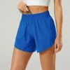 Shorts ativos com logotipo Lu 5 polegadas esportes soltos yoga calças de fitness roupas esportivas de verão feminino