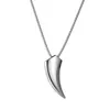 Pendant Necklaces Fashion Trendy Wolf Tooth Shaped Stainless Steel Necklace For Men Rock Jewelry Gift Wholesale