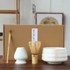 Set da tè 4 pezzi/set Set da tè Matcha Ciotola per il cambio del forno in ceramica Strumenti tradizionali fatti a mano Regalo per la cultura giapponese per interni