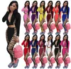 TP221 Dames Tracksuits Zipper Leopard Designer Hoodies Zweetbroek Bodycon Cardigan Tweedelige sets