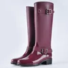 Yağmur Botları Kadın Yağmur Botları Su Geçirmez Yağmur Botları Moda Slip Olmayan Uzun Tüp Su Ayakkabıları Kore Versiyon Orta Tüp Yetişkin Su Botları Kadınlar 231101