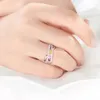 Anneaux de mariage Huitan Belle Coloré CZ Bague Pour Femmes Argent Couleur Sparkling Cubique Zircone Croix Accessoires Bijoux De Luxe