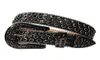 Vintage westerse strass riem verwijderbare gesp cowboy cowgirl bling lederen riem met kristallen bezaaid voor dames heren7644039