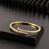 Luxury DesignHigh Edition Small Model Slim Nail Bracelets & Bangles for Women Men,AAA simple Zirconia 316L TitaniumDesigner Jewelry Steel Jewelry fashion