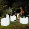 Outdoor Waterproof Lamp Lawn Swimming Pool Open-air Bar Dining Table Chair Party Atmosphere Square Charging