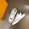 2023 Designer Sneaker Virgil Trainer أحذية غير رسمية من جلد العجل Abloh White Green Red Blue Flatform