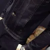 Giacche da uomo 2023 Giacca di jeans scura Dark's Motorcycle Polo Maniche lunghe Single Slip Slimt Black Coat Black