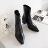 Boots High Heels Women Short Boots Elegant Pointed Toe Office Lady Shoes Woman Genuine Leather Side Zipper Autumn Winter 231102