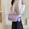 Borse a tracolla Borsa a tracolla piccola da donna di marca Fasion Viola Set di borse a tracolla in pelle PU viola e portafoglio Borsa da viaggio estiva Borse elegantiborse a manostore