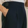 Herrenanzüge Leinen Italienische Herren Formelle Hose Pantalones Hombre Kleid Knöchelhosen Männer Britische Hohe Taille Gerade Gesellschaftshose