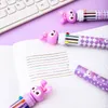 20 pièces dessin animé mignon 10 couleurs stylos à bille Kawaii violet multicolore stylo à bille école bureau fournitures d'écriture