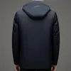 Męski Parkas High End Fashion Down Down Down Down Męska czapka 2023 Zimowa firma swobodnie zagęszczony ciepły bawełniany wiatroodporny płaszcz 231101