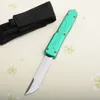 Specialerbjudande High End A5 Auto Tactical Knife D2 Satin Finish Hell Blade T6061 Handle Outdoor EDC Pocket Knives With Nylon Bag