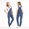 Jeans pour femmes Été bleu denim combinaison femmes élégant lâche décontracté bretelles sans manches plus la taille pantalon 2023 dames jeans 231101