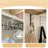 Hooks Rails Iron 6 Hooks Storage Shelf Wardrobe Cabinet Metal Under Shelves Mug Cup Hanger Bathroom Kitchen Organizer Hanging Rack Holder 230331