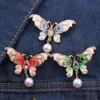 Mode broche set bloemen boogbroches voor vrouwen luxe kristallen sieraden vaste kleding pinnen trui jas kleding accessoires