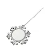 Festa favor sublimação árvore de natal ornamentos metal criativo em branco diy ornamento floco de neve pingente sn4494