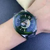VS Factory Universal Time Watch Mechanical 8938 Średnica ruchu 43 mm Stalowy pasek zielony ceramiczny szafir Sapphire Crystal Glass Waterproof