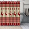Zasłony prysznicowe Niestandardowe wysokiej jakości świąteczne zasłony wodoodporne poliestru łazienki z haczykami