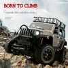 Carro elétrico RC 1 12 Carro de escalada MN128 Wranglers Carro de controle remoto Adulto Profissional 24G 4WD Buggy de escalada com luz LED Rc Toy Car Gift 231102