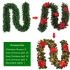 Faux Floral Greenery Weihnachten LED Girlande Dekoration Kranz LED Rattan Girlande Grün Künstlicher Blumenbaum Rattan Banner Kranz Dekoration 231102